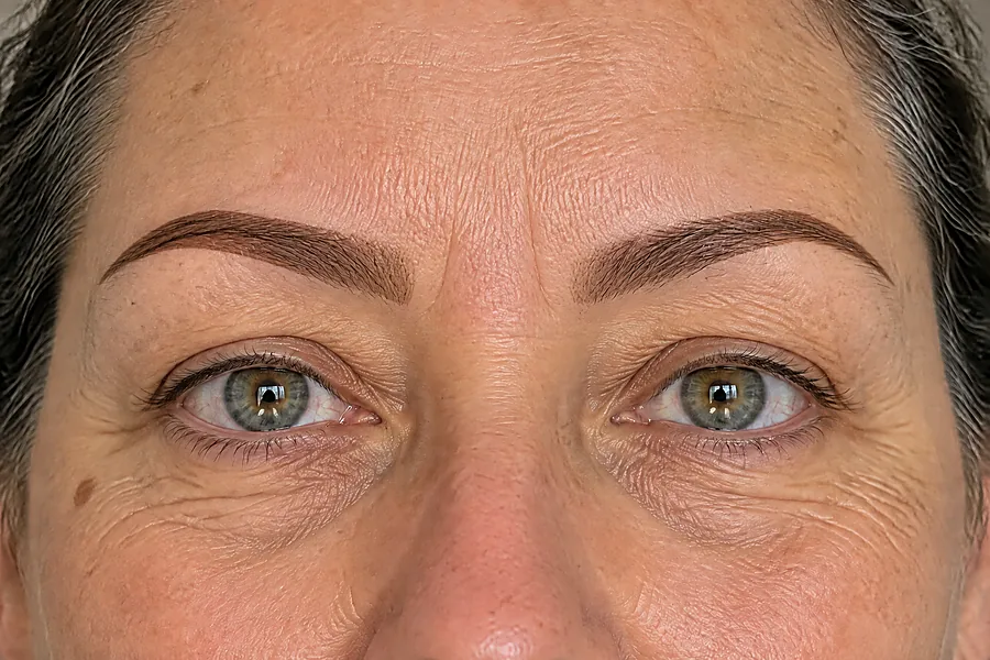 Henna brows: na de behandeling (voorbeeldbeeld)