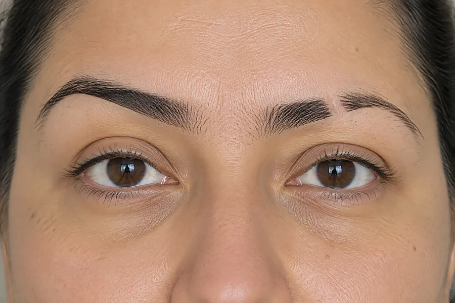 Henna brows: voor de behandeling (voorbeeldbeeld)