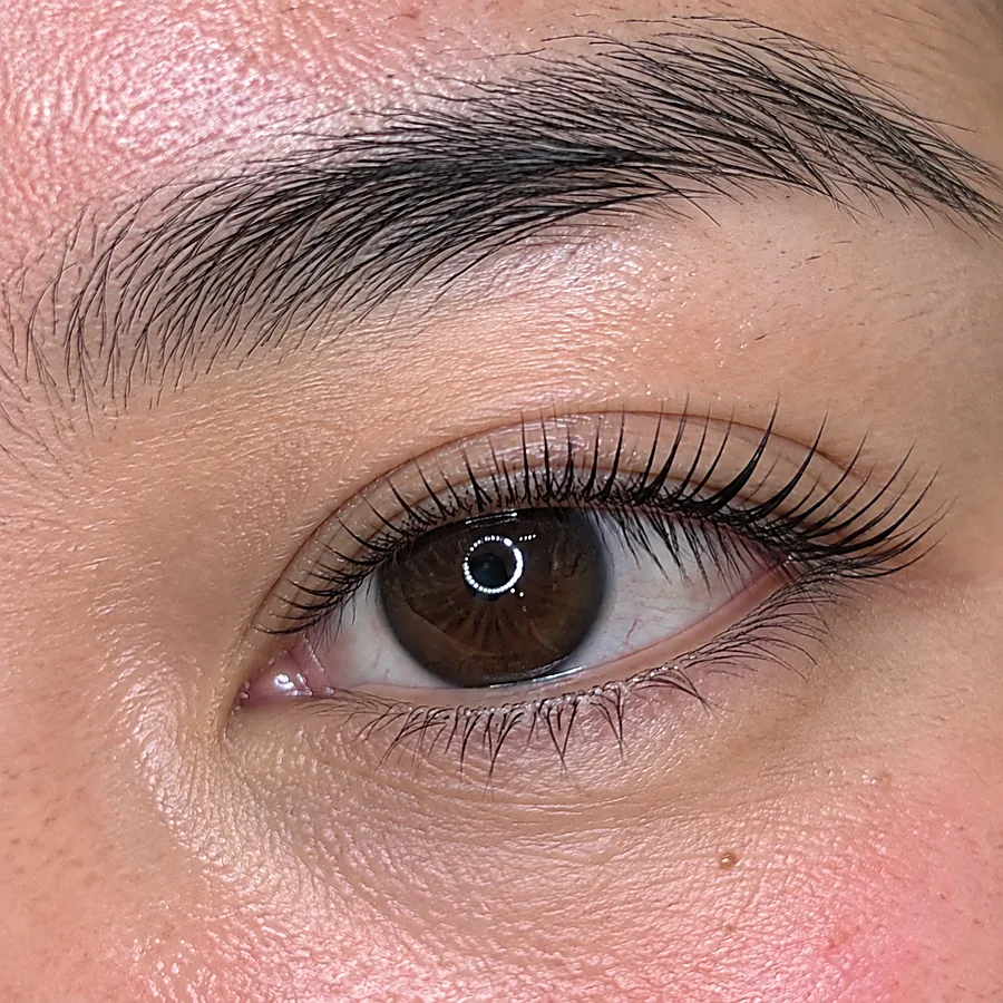 Wimperlifting: na de behandeling (voorbeeldbeeld)
